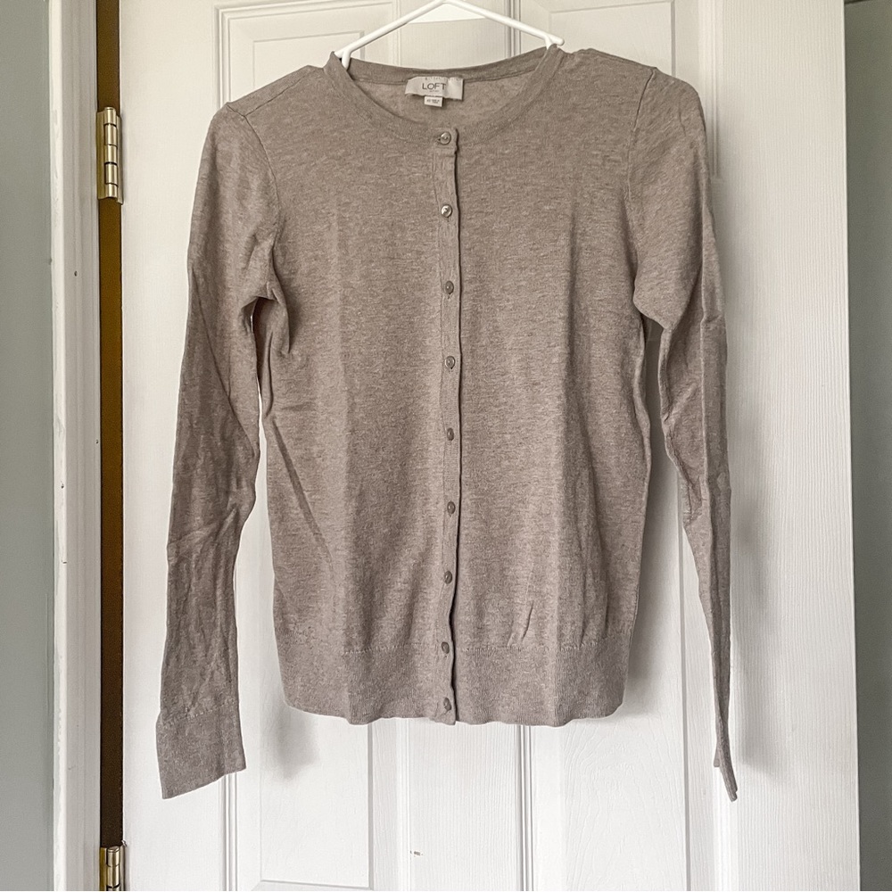 Loft camel cardigan